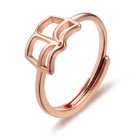 PANTIDE Book Lovers Ring For Women - Open Book Dainty Ring, Bookworm Librarian Reading Book Club Teacher Gifts, Adjustable Thumb Knuckle Stackable Jewelry Christmas Birthday Wedding Gift (Rose Gold)