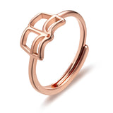 PANTIDE Book Lovers Ring For Women - Open Book Dainty Ring, Bookworm Librarian Reading Book Club Teacher Gifts, Adjustable Thumb Knuckle Stackable Jewelry Christmas Birthday Wedding Gift (Rose Gold)