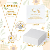 PANTIDE Christian Daisy Locket Necklace for Women Girls - God Is Within Her She Will Not Fail Engraved Faith Religious Necklace Inspirational Stainless Steel Necklace Jewelry Birthday Gift (Silver)