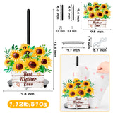 PANTIDE Mother’s Day Gifts Sunflower Paper Towel Holder Gifts for Mom - Best Mother Ever Standing Paper Towel Roll Holder Kitchen Decor Supplies Home Decoration Birthday Presents from Daughter Son