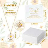 PANTIDE Christian Daisy Locket Necklace for Women Girls - God Is Within Her She Will Not Fail Engraved Faith Religious Necklace Inspirational Stainless Steel Necklace Jewelry Birthday Gift (Gold)