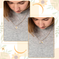 PANTIDE Christian Daisy Locket Necklace for Women Girls - God Is Within Her She Will Not Fail Engraved Faith Religious Necklace Inspirational Stainless Steel Necklace Jewelry Birthday Gift (Silver)