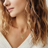PANTIDE North Star Necklace for Women - North Star Charm Pendant Necklace, Adjustable Celestial Starburst Dainty Necklace Fashion Jewelry, Christmas Wedding Anniversary Birthday Gift (Gold)