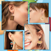 PANTIDE 8Pairs Passover Earrings for Women - Jewish Pesach Seder Food Matzo Haggadah Red Wine Earrings, Drop Dangle Acrylic Lightweight Cute Ear Decoration, Jewish Holiday Party Passover Jewelry Gift