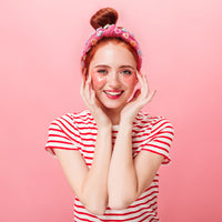 PANTIDE Conversation Heart Knotted Headband Valentine's Day Love Candy Embellished Headband Non Slip Wide Top Knot Fashion Hairband Hair Accessories Christmas Birthday Gift for Women Girls (Hot Pink)