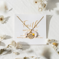 PANTIDE Christian Daisy Locket Necklace for Women Girls - God Is Within Her She Will Not Fail Engraved Faith Religious Necklace Inspirational Stainless Steel Necklace Jewelry Birthday Gift (Gold)