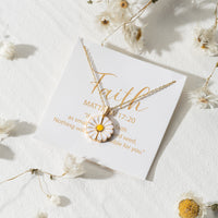 PANTIDE Christian Daisy Locket Necklace for Women Girls - God Is Within Her She Will Not Fail Engraved Faith Religious Necklace Inspirational Stainless Steel Necklace Jewelry Birthday Gift (Silver)