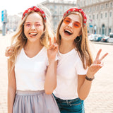 PANTIDE Conversation Heart Knotted Headband Valentine's Day Love Candy Embellished Headband Non Slip Wide Top Knot Fashion Hairband Hair Accessories Christmas Birthday Gift for Women Girls (Red)