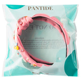 PANTIDE Teacher Jeweled Knotted Headband - Teacher Appreciation Gift Apple Pencil Rhinestone Pearl Embellished Headband Wide Top Knot Hair Accessories Back To School Birthday for Women Girls (Pink)