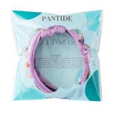 PANTIDE Music Jeweled Knotted Headband - Singer Fans Gift Guitar Red Lip Rhinestone Crystal Embellished Headband Wide Top Knot Fashion Hairband Birthday Back To School Gift for Women Girls (Purple)