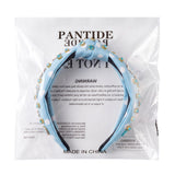 PANTIDE Christmas Jeweled Knotted Headband for Women Girls (Blue)