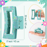 PANTIDE 4Pcs Easter Hair Claw Clips for Women Girls - Cute Bunny Rabbit Egg Rectangle Nonslip Banana Hair Clips, Thin Thick Short Long Curly Accessories, Easter Spring Party Birthday Gift