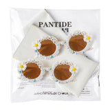 PANTIDE 2Pcs Flower Girl Daisy Floral Pearls Sunglasses (White)