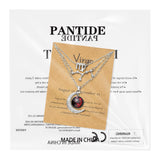 PANTIDE 3Pcs Virgo Zodiac Crescent Moon Layer Necklaces for Women Girls
