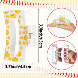 PANTIDE 8Pcs Softball Hair Claw Clips for Women Girls - Sport Game Day Rectangle Nonslip Banana Hair Clips, Thin Thick Short Long Curly Hair Accessories, School Daily Softball Party Birthday Gift