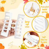 PANTIDE 4Pcs Fall Thanksgiving Silicone Hair Claw Clips for Women Girls