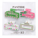 PANTIDE 4Pcs Pink and Green Sister Hair Claw Clips for Women Girls