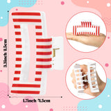 PANTIDE 8Pcs Polka Dot Striped Hair Claw Clips for Women Girls - Red Black White Pink Rectangle Nonslip Banana Hair Clips, Thin Thick Short Long Curly Accessories, Birthday Party Holiday Gifts