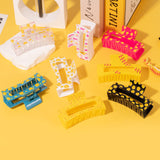 PANTIDE 8Pcs Softball Hair Claw Clips for Women Girls - Sport Game Day Rectangle Nonslip Banana Hair Clips, Thin Thick Short Long Curly Hair Accessories, School Daily Softball Party Birthday Gift