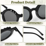 PANTIDE Page Boy Sunglasses - Ring Bearer Security Round Shaped Sunglasses, Wedding Engagement Party Favors Outdoor Beach Glasses Accessories, Cute Eyewear Gift for Little Boy (Black)