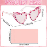 PANTIDE Pink Pony Club Sunglasses - Western Cowgirl Pearl Heart Shaped Sunglasses, Bachelorette Party Birthday Accessories Bach Gift Pop Concert Outfit for Women Girls (Pink)