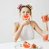 PANTIDE 4Pcs Fruit Hair Claw Clips for Women Girls - Summer Fruit Cherry Strawberry Rectangle Nonslip Banana Hair Clips, Thin Thick Short Long Curly Accessories, Mother’s Day Birthday Party Favor Gift