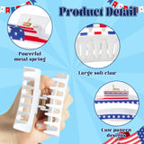 PANTIDE 8Pcs American Flag Hair Claw Clips for Women Girls - Independence Day 4th of July Rectangle Nonslip Clips Red White Blue Star Patriotic Celebrations USA Hair Accessories Party Events Gifts