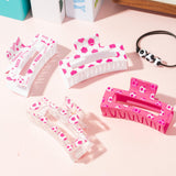 PANTIDE 4Pcs Pink Soccer Hair Claw Clips for Women Girls - Sport Game Day Cute Rectangle Nonslip Banana Hair Clips, Thin Thick Short Long Curly Hair Accessories, Birthday Party Gift for Player Team
