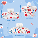 PANTIDE 3Pcs Nurse Cute Medical Heart Hair Claw Clips for Women Girls