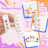 PANTIDE 4Pcs Art Painting Hair Claw Clips for Women Girls - Back to School Artistic Brushes Palette Rectangle Nonslip Hair Clip, Thin Thick Short Long Curly Hair Accessories, Art Teacher Birthday Gift