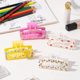 PANTIDE 4Pcs Teacher Hair Claw Clips for Women Girls - Back to School Gift Pencil Apple Rectangle Nonslip Banana Hair Clips, Thin Thick Short Long Curly Accessories, Teacher Appreciation Gift