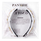 PANTIDE Traveller Jeweled Knotted Headband for Women Girls (White)