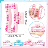 PANTIDE 4Pcs Labor and Delivery Nurse Hair Claw Clips for Women Girls - Obgyn NICU Nurse Uterus Rectangle Nonslip Acrylic Hair Clip, Thin Thick Short Long Curly Accessories, Midwife Obstetrics Gifts