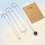 PANTIDE 3Pcs Virgo Zodiac Crescent Moon Layer Necklaces for Women Girls