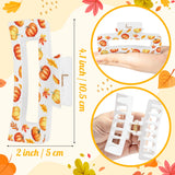PANTIDE 4Pcs Fall Thanksgiving Silicone Hair Claw Clips for Women Girls