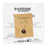PANTIDE 3Pcs Cancer Zodiac Crescent Moon Layer Necklaces for Women Girls