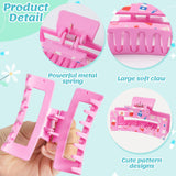 PANTIDE 4Pcs Nurse Hair Claw Clips for Women Girls - Cute Medical Heart Rectangle Nonslip Banana Hair Clips, Thin Thick Short Long Curly Accessories, Nurses Day Gift for Nursing Student Doctors