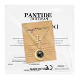 PANTIDE 3Pcs Sagittarius Zodiac Crescent Moon Layer Necklace for Women Girl