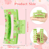 PANTIDE 8Pcs Spring Flowers Hair Claw Clips for Women Girls - Cute Flower Floral Rectangle Nonslip Banana Acrylic Hair Clips, Thin Thick Short Long Curly Accessories, Spring Summer Party Birthday Gift