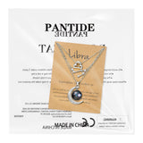 PANTIDE 3Pcs Libra Zodiac Crescent Moon Layer Necklaces for Women Girls