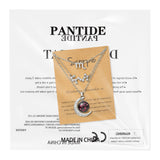 PANTIDE 3Pcs Scorpio Zodiac Crescent Moon Layer Necklaces for Women Girls