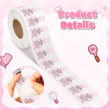 PANTIDE 500 Count Cottage Food Law Labels Sticker Pink Apron Shaped