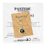 PANTIDE 3Pcs Aquarius Zodiac Crescent Moon Layer Necklaces for Women Girls