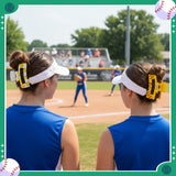 PANTIDE 4Pcs Softball Hair Claw Clips for Women Girls - Sport Game Day Rectangle Nonslip Banana Hair Clips, Thin Thick Short Long Curly Hair Accessories, School Daily Softball Party Birthday Gift