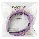 PANTIDE Purple Ballerina Jeweled Knotted Headband for Dancer Women Girls