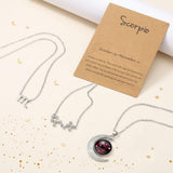 PANTIDE 3Pcs Scorpio Zodiac Crescent Moon Layer Necklaces for Women Girls