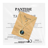 PANTIDE 3Pcs Pisces Zodiac Crescent Moon Layer Necklaces for Women Girls