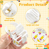 PANTIDE 3Pcs Pencil Hair Claw Clips for Women Girls - Back To School Funny Cute Yellow Pencil Rectangle Flower Banana Nonslip Acrylic Hair Clip Accessories, Teacher Appreciation Birthday Party Gift