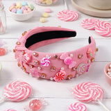 PANTIDE Candy Lollipop Jeweled Knotted Headband for Halloween Women Girls