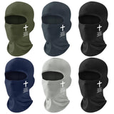 PANTIDE Christian Ski Mask Balaclava - 6Pcs Religious Cross Full Face Mask Cover, Faith Jesus Cold Weather Neck Head Gaiter Protection Balaclava, for Winter Snowboarding Motorcycle Outdoor Sports